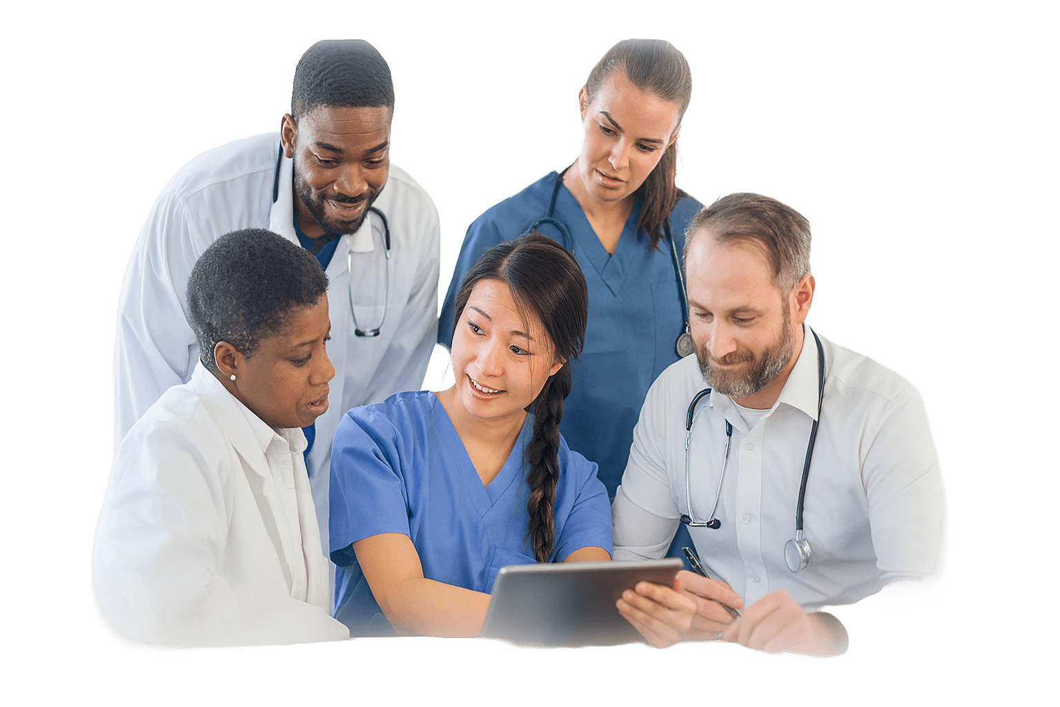 Healthcare professionals collaborating